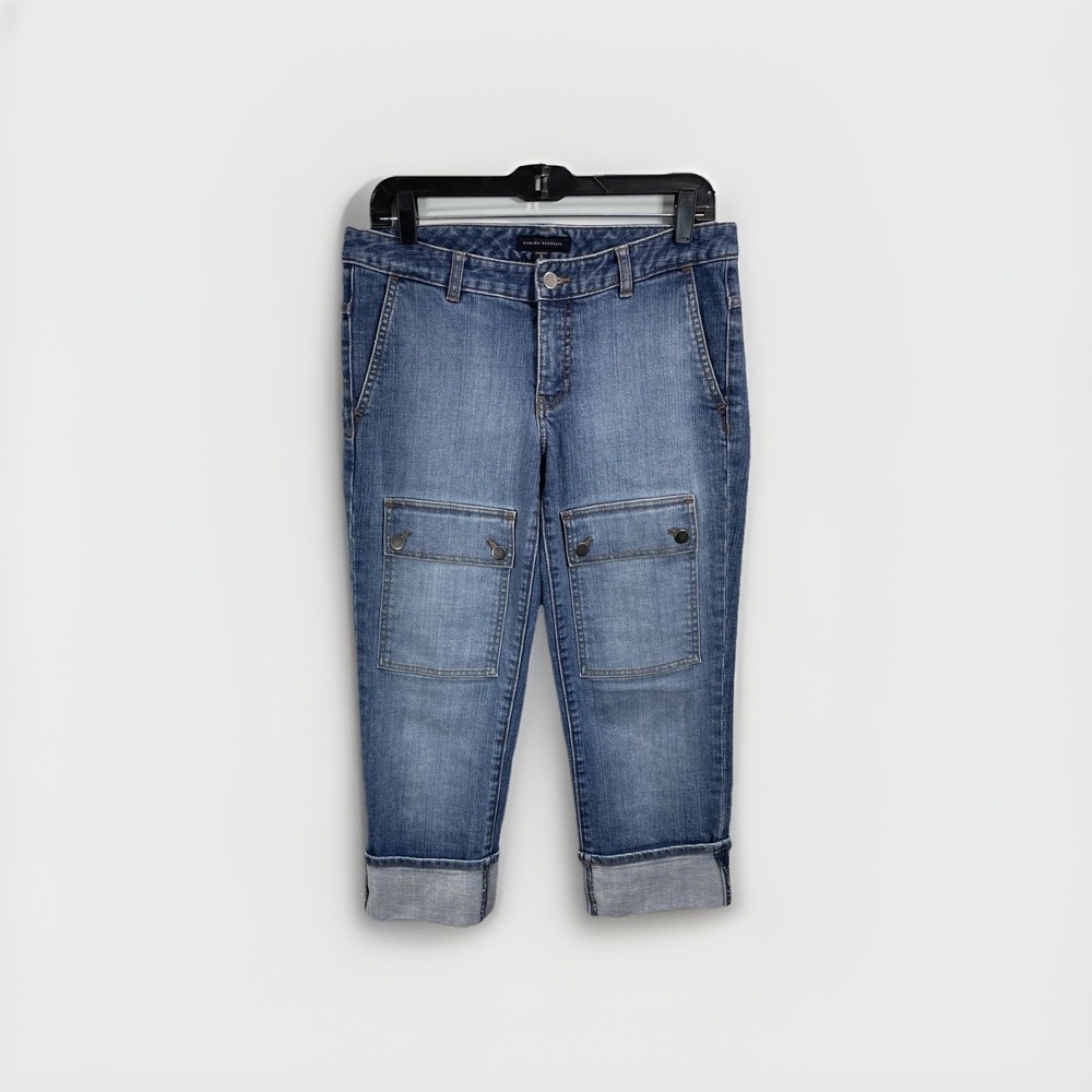 Y2K Retro Women Jeans Cuffed‎ Ankle Banana Republic Military Like Pants Size 8